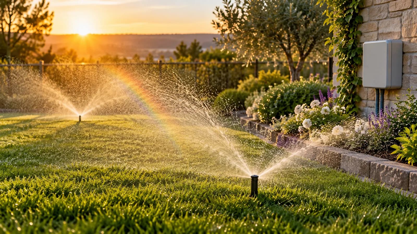 AI-generated illustration for Best Smart Sprinkler Controllers