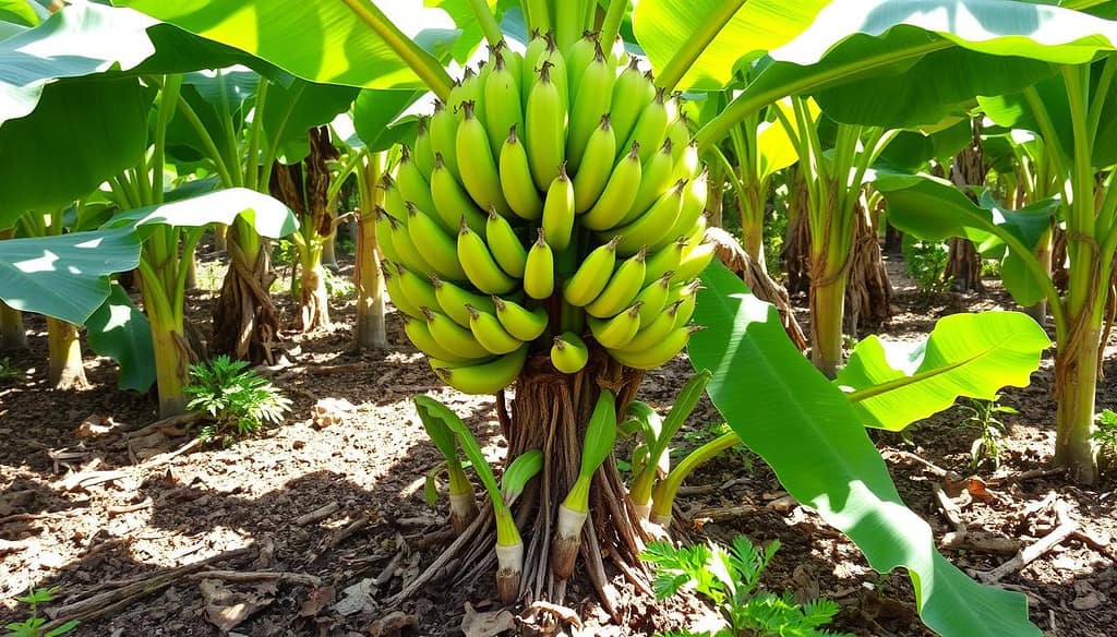 Banana vegetative reproduction