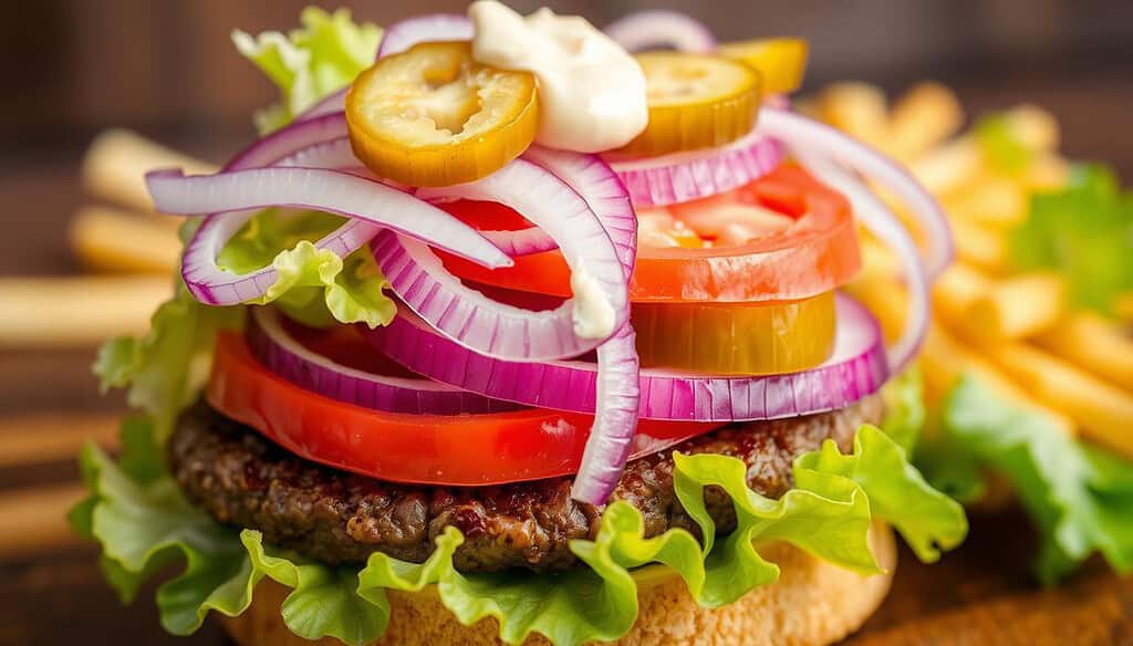 Classic burger toppings