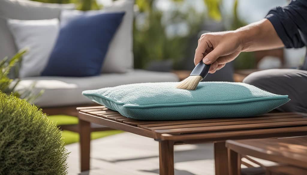 Cleaning outdoor cushions