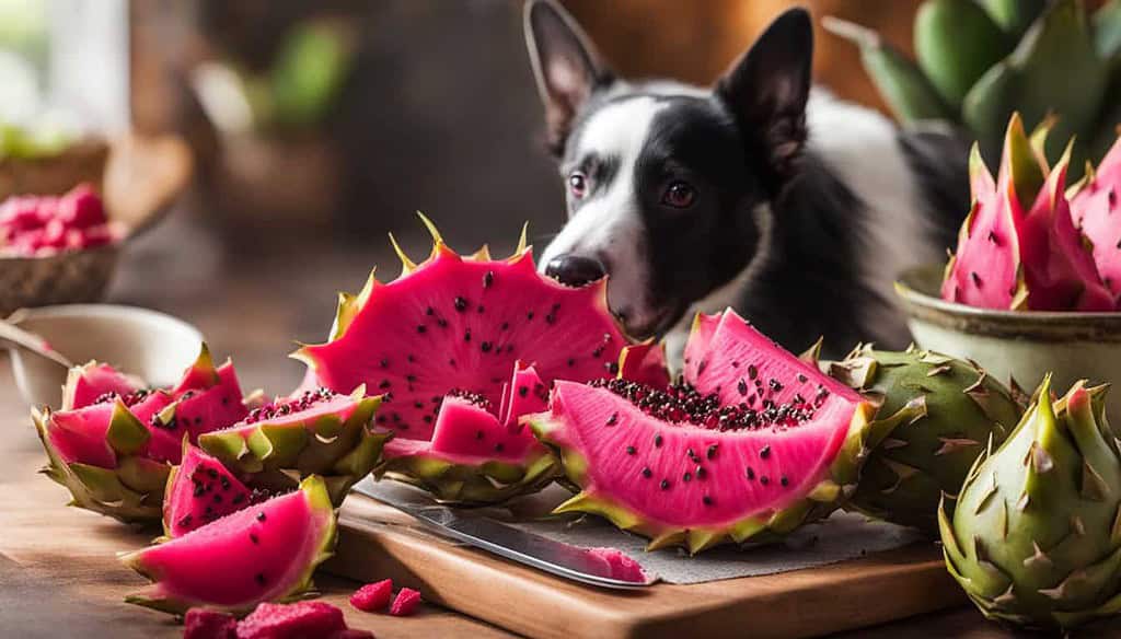 Cut the dragon fruit safely for dogs