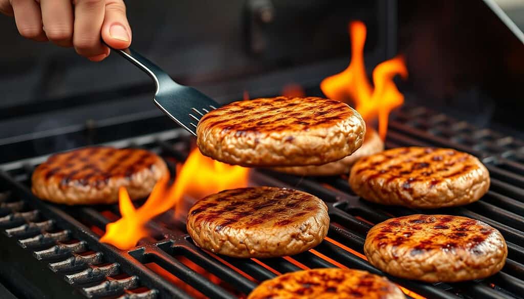 Flipping burgers technique