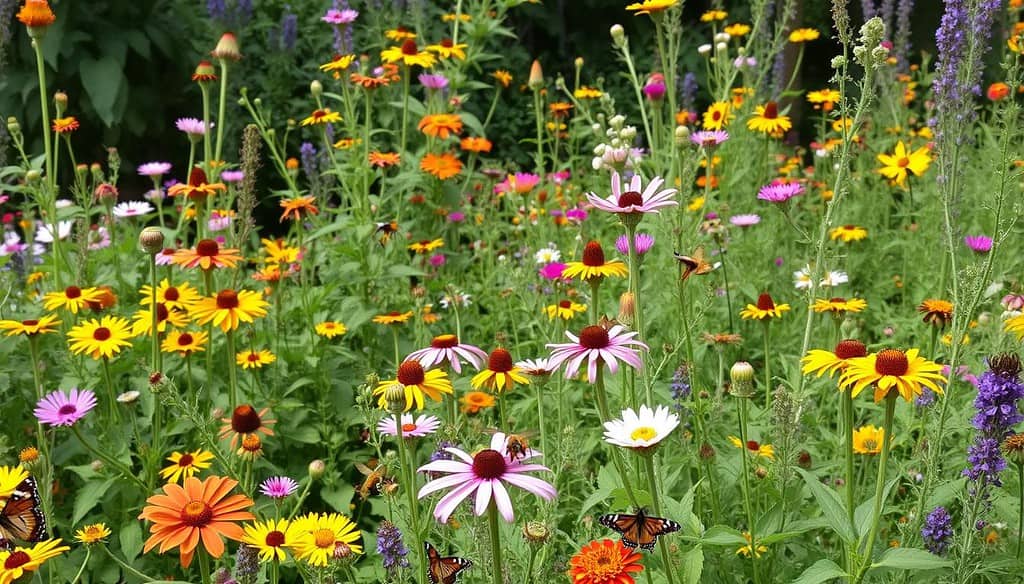 Garden design with pollinator-friendly plants