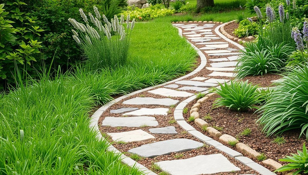 Garden path edging and borders