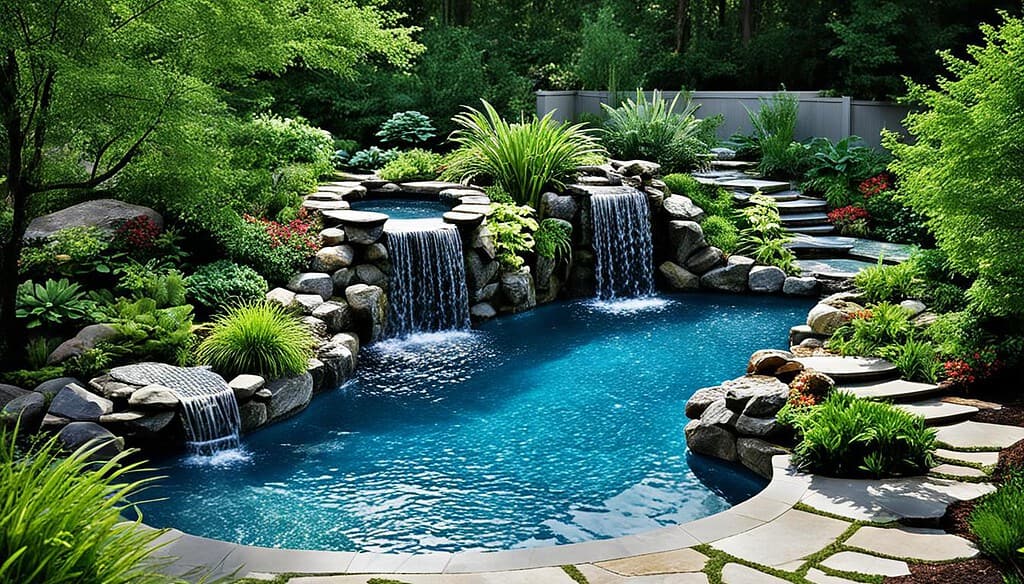 Small backyard pool landscaping