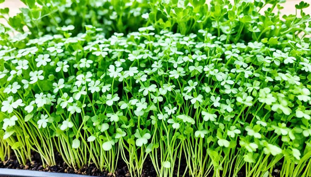 Various types of microgreens