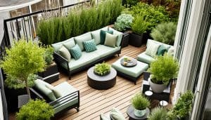 how to arrange outdoor furniture for a small patio