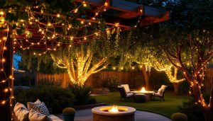 how to create a magical backyard with fairy lights